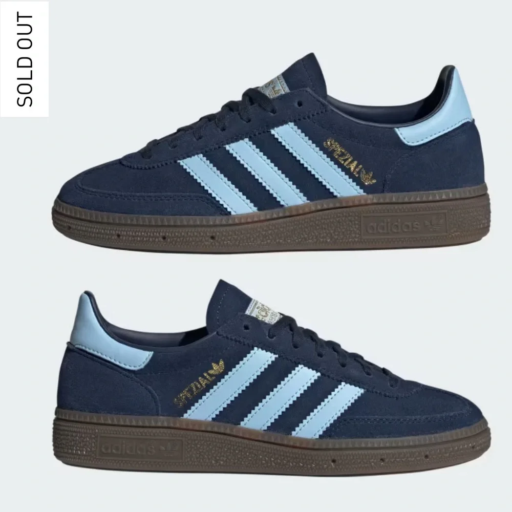 Adidas Handball Spezial Shoes Collegiate Navy Clear Sky Size Youth 5.5/Women 6.5 - Picture 4 of 16